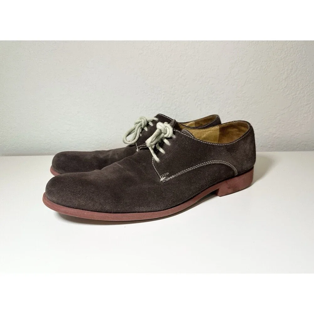 Cole Haan Men's‎ Size 10.5M Brown Leather Suede Lace-Up Derby Oxford Shoes